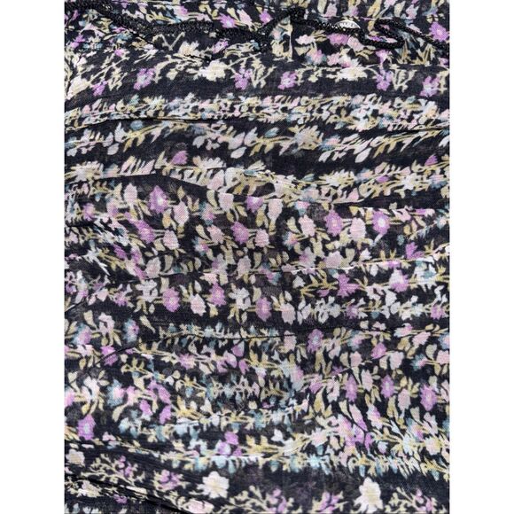 Sundance Quinn Floral Print Drop Waist Ruffle long sleeve Shift Dress Size M NEW - Picture 14 of 15